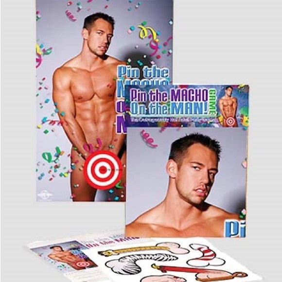 Bachelorette Party Favors Pin The Macho On The Man - Picture 1 of 6